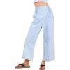 imageCHARTOU Denim Harem Pants for Women Loose Fit Wide Leg Cropped Barrel JeansLight Blue