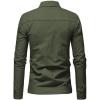 imageCHARTOU Mens Denim Jacket Casual Regular Fit Button Down Long Sleeve Jean Trucker JacketArmy Green