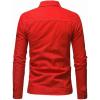 imageCHARTOU Mens Denim Jacket Casual Regular Fit Button Down Long Sleeve Jean Trucker JacketRed