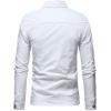 imageCHARTOU Mens Denim Jacket Casual Regular Fit Button Down Long Sleeve Jean Trucker JacketWhite
