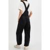 imageCHARTOU Women Casual Denim Bib Overalls Baggy Barrel Jeans Y2k Wide Leg Denim Jumpsuit Mid Rise Boyfriend Harem PantsBlack