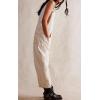 imageCHARTOU Women Casual Denim Bib Overalls Baggy Barrel Jeans Y2k Wide Leg Denim Jumpsuit Mid Rise Boyfriend Harem PantsOffwhite