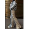 imageCHARTOU Women Side Stripes Patchwork Wide Leg Denim Pants High Rise Straight Jeans with PocketsLight Blue