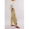 imageCHARTOU Womens Baggy Barrel Pant Wide Leg Horseshoe Ankle Jeans Mid Rise Harem Y2K Denim Pants with PocketsKhaki