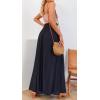 imageCHARTOU Womens Comfy Drawstring High Waist Wide Leg Casual Palazzo Culottes PantsBlack