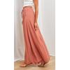 imageCHARTOU Womens Comfy Drawstring High Waist Wide Leg Casual Palazzo Culottes PantsTangerine