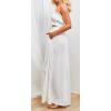 imageCHARTOU Womens Comfy Drawstring High Waist Wide Leg Casual Palazzo Culottes PantsWhite