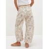 imageCHARTOU Womens Wide Leg Cropped Jeans Pants Baggy High Rise Denim Pants Y2k Graffiti Barrel JeansCat Print