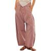 imageCHARTOU Womens Baggy Barrel Pant Wide Leg Horseshoe Ankle Jeans Mid Rise Harem Y2K Denim Pants with PocketsPink