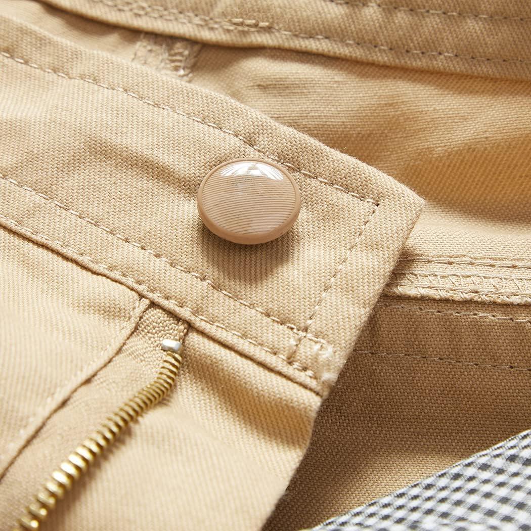 imageCHARTOU Mens Regular Fit Twill Cargo Shorts Outdoor Work Camo MultiPocket ShortsKhaki