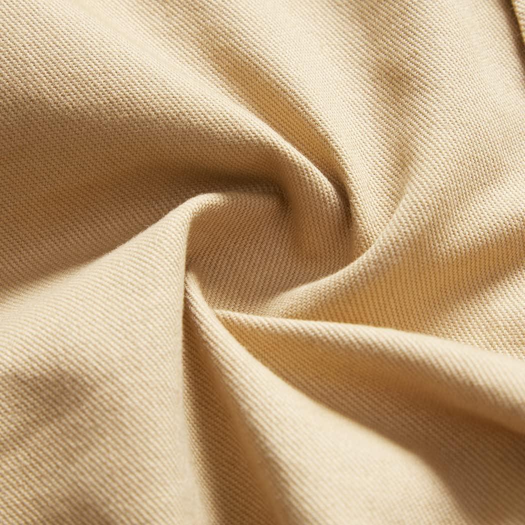 imageCHARTOU Mens Regular Fit Twill Cargo Shorts Outdoor Work Camo MultiPocket ShortsKhaki