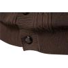 imageCHARTOU Men Cable Knit Cardigan Sweater with Button Down Shawl Collar Knitted Sweater Jacket KnitwearCoffee