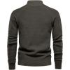 imageCHARTOU Men Casual Knitted Cardigan Sweater Stand Collar Button Up Knit Sweater Jacket Regular FitGreen
