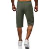 imageCHARTOU Mens Casual Basic Elastic Waist Drawstring Pocket Athletic Bermuda ShortsArmy Green