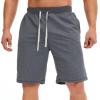imageCHARTOU Mens Summer Drawstring Waist Wide Leg KneeLength Athletic Sweat ShortsDark Grey