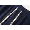 imageCHARTOU Mens Summer Drawstring Waist Wide Leg KneeLength Athletic Sweat ShortsNavy
