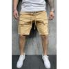 imageCHARTOU Mens Summer Lightweight Drawstring Waist MultiPocket Cargo Walk ShortsKhaki