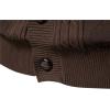 imageCHARTOU Mens Vintage Cable Knit Shawl Collar Button Down Fishermen Sweater Cardigan CoatCoffee