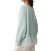 imageCHARTOU Open Front Chunky Cardigan Sweaters for Women Dressy Lace Long Sleeve Cable Knit Sweater OutwearsSky Blue