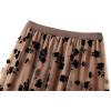 imageCHARTOU Womens Elastic High Waist Tulle Ruffle Pleated ALine Swing Midi SkirtKhaki