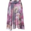 imageCHARTOU Womens Elegant Summer Full Length Boho Floral Print Pleated Chiffon Long Maxi Skirt DressPurpleknee Length