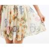 imageCHARTOU Womens Elegant Summer Full Length Boho Floral Print Pleated Chiffon Long Maxi Skirt DressWhiteknee Length