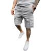 imageCHARTOU Mens Summer Lightweight Drawstring Waist MultiPocket Cargo Walk ShortsGrey