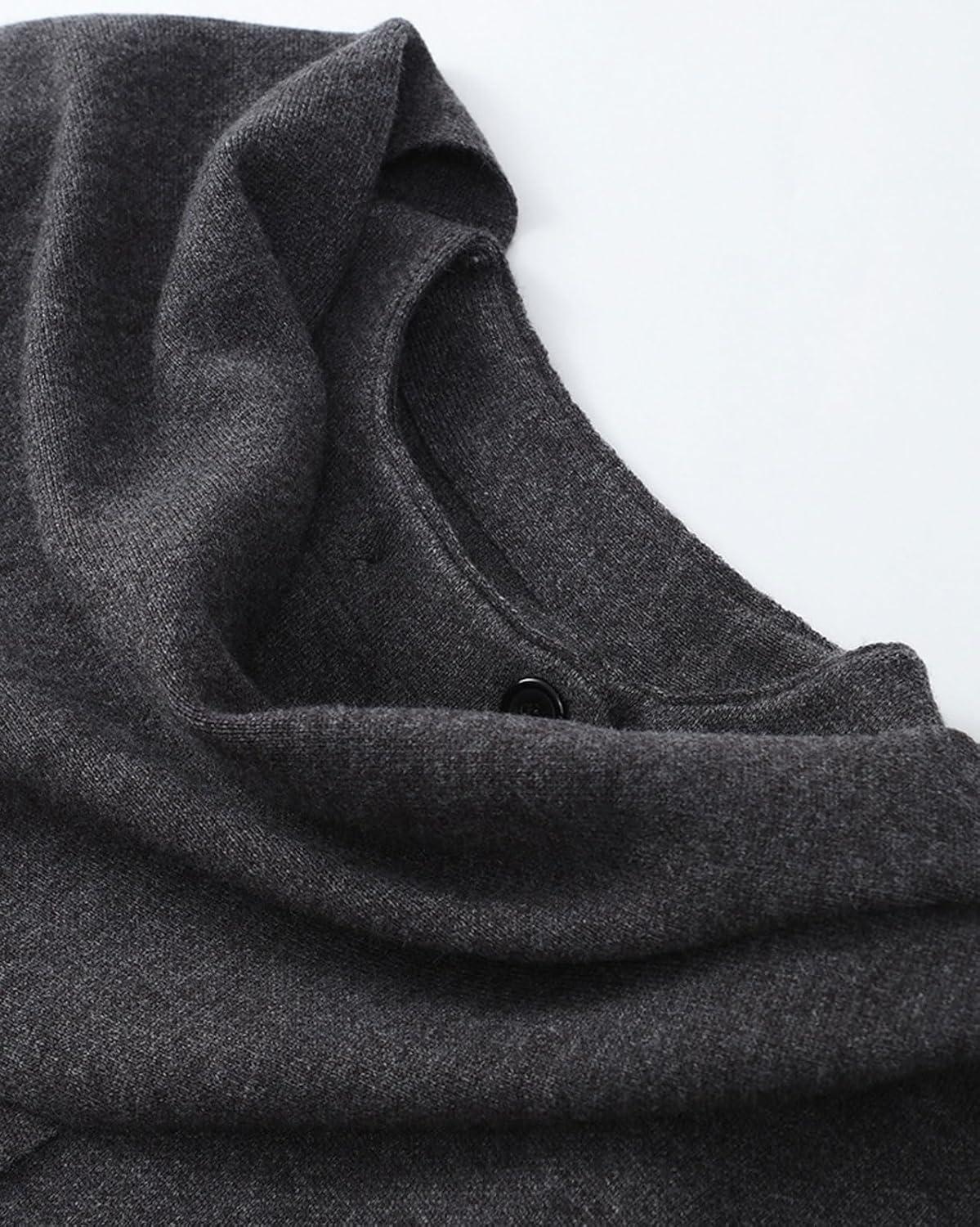 imageCHARTOU Women Large Cross Front Cape Shawl Cardigan Coat Elegant Knit Wrap Cloak Sweater Poncho JacketDark Grey