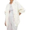 imageCHARTOU Women Cardigan Sweaters Oversized Chunky Cable Knit Button Down Open Front CardigansWhite