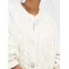 imageCHARTOU Women Cardigan Sweaters Oversized Chunky Cable Knit Button Down Open Front CardigansWhite