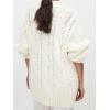 imageCHARTOU Women Cardigan Sweaters Oversized Chunky Cable Knit Button Down Open Front CardigansWhite