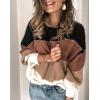 imageCHARTOU Women Color Block Knit Pullover Sweater Fall 2025 Outfits Slouchy Long Sleeve Jumper TopsKhaki