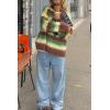 imageCHARTOU Women Contrast Stripes Pullover Sweater 2025 Fall Outfits Oversized Slouchy Fuzzy Knitted Jumper TopsColour