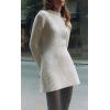 imageCHARTOU Women Fall Sweater Dress Mock Neck Stretchy Rib Knit y2k Mini Dress Pullover SweaterWhite