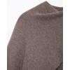 imageCHARTOU Women Large Cross Front Cape Shawl Cardigan Coat Elegant Knit Wrap Cloak Sweater Poncho JacketDark Brown