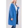 imageCHARTOU Women Long Cardigan Notched Collar Button Down Loose Fit Knit Blazer Sweater JacketBlue