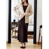 imageCHARTOU Women Slouchy Fuzzy Knit Cardigan Sweater Fall V Neck Button Down Long Sleeve Sweater CoatApricot