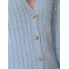 imageCHARTOU Women Slouchy Fuzzy Knit Cardigan Sweater Fall V Neck Button Down Long Sleeve Sweater CoatBlue