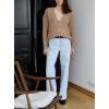 imageCHARTOU Women Slouchy Fuzzy Knit Cardigan Sweater Fall V Neck Button Down Long Sleeve Sweater CoatKhaki
