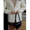 imageCHARTOU Women Slouchy Fuzzy Knit Cardigan Sweater Fall V Neck Button Down Long Sleeve Sweater CoatWhite