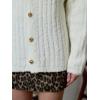 imageCHARTOU Women Slouchy Fuzzy Knit Cardigan Sweater Fall V Neck Button Down Long Sleeve Sweater CoatWhite