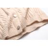 imageCHARTOU Women Winter Thick Cardigan Lapel Collar Button Down Chunky Knit Coatigan Sweater JacketApricot