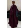imageCHARTOU Womens Elegant Lapel Collar RibKnit Open Front Cardigan Long Sweater Jacket OvercoatWine