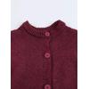imageCHARTOU Womens Knit Button Down Cape Shawl Cardigan Crew Neck Cloak Sweater Coat Fall Elegant Poncho JacketBurgundy