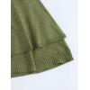 imageCHARTOU Womens Knit Button Down Cape Shawl Cardigan Crew Neck Cloak Sweater Coat Fall Elegant Poncho JacketGreen