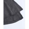 imageCHARTOU Womens Knit Button Down Cape Shawl Cardigan Crew Neck Cloak Sweater Coat Fall Elegant Poncho JacketGrey