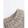 imageCHARTOU Womens Knit Button Down Cape Shawl Cardigan Crew Neck Cloak Sweater Coat Fall Elegant Poncho JacketKhaki