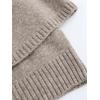 imageCHARTOU Womens Knit Button Down Cape Shawl Cardigan Crew Neck Cloak Sweater Coat Fall Elegant Poncho JacketKhaki