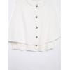 imageCHARTOU Womens Knit Button Down Cape Shawl Cardigan Crew Neck Cloak Sweater Coat Fall Elegant Poncho JacketWhite
