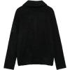 imageCHARTOU Womens Winter Faux Fur Knit Cardigan Jacket Elegant Floral Button Lapel Long Sleeve Sweater CoatsBlack